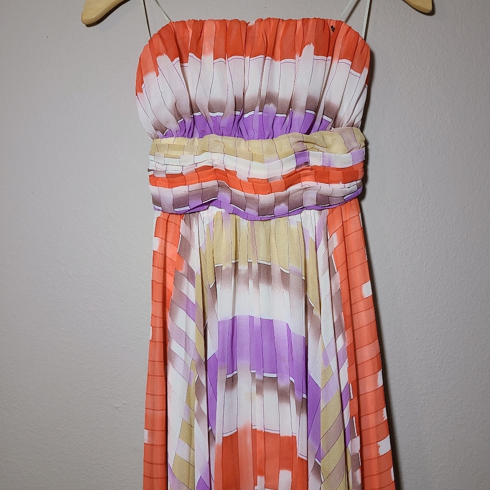 Guess Isabel Asymmetrical Pattern Strapless Dress - image 4